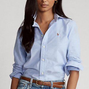Ralph Lauren | Blue Slim Fit Cotton Oxford Shirt